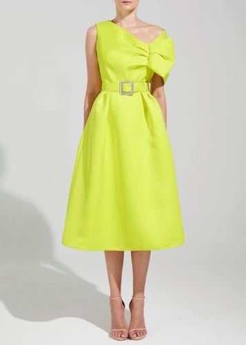 فستان بكم نصف فيونكه تصميم khoonhooi