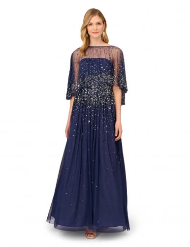 فستان كلاسيكي برداء علوي