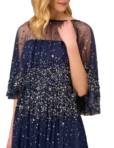 فستان كلاسيكي برداء علوي