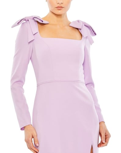 ماك دوغال: فستان فاخر طويل اكمام طويله بربطات على...