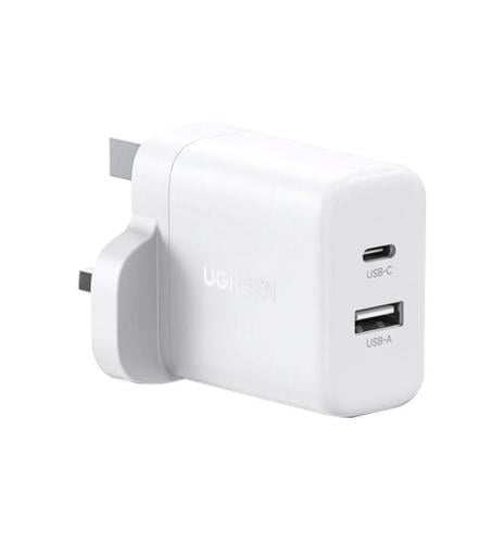 يوجرين - شاحن جداري بمنفذ USB-C ومنفذ USB وبقوة 20...