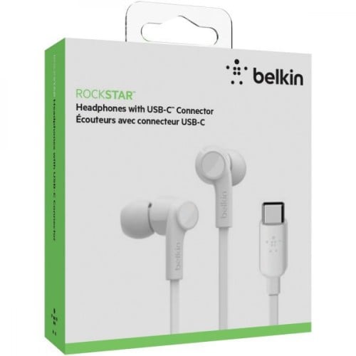 سماعة أذن بيلكن سلكية بمنفذ USB-C - ابيض