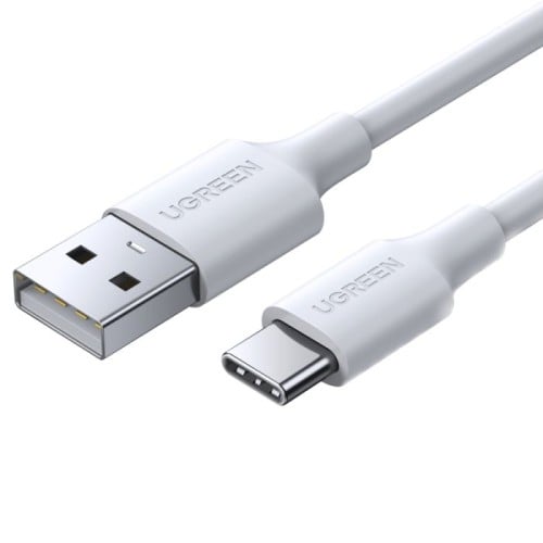 سلك شاحن يوجرين USB إلى USB-C بطول 1 م - أبيض