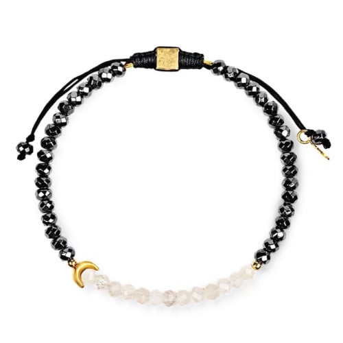 اسوارة حجر القمر مع الهميتيت الطبيعي بجودة عالية