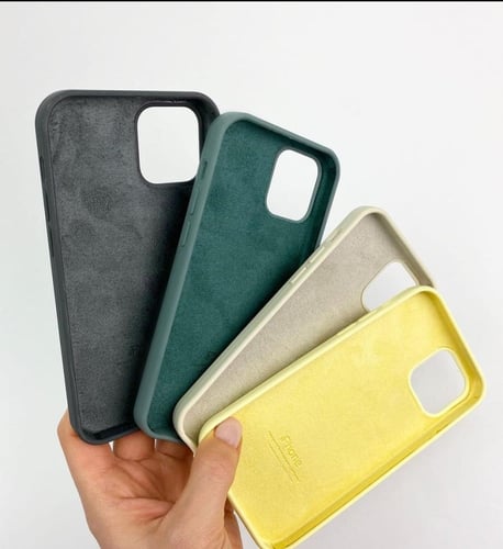 كفر ايفون 15 سليكون اسود black silicone case for i...