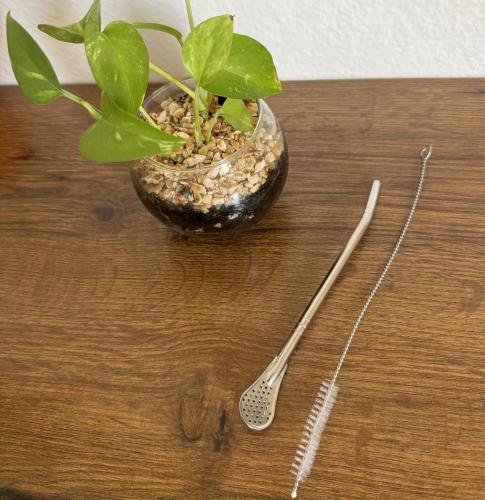 مصاص مته مع فرشة التنظيف - شفاط مته Drinking Straw...