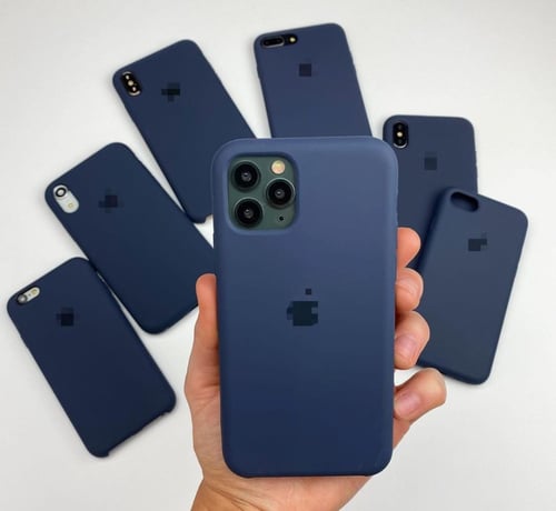 كفر ايفون 15 كحلي سليكون ميدنايت Midnight silicone...