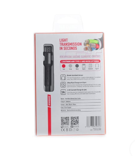 كيبل شحن من LDNIO بمنفذين MICRO و USB