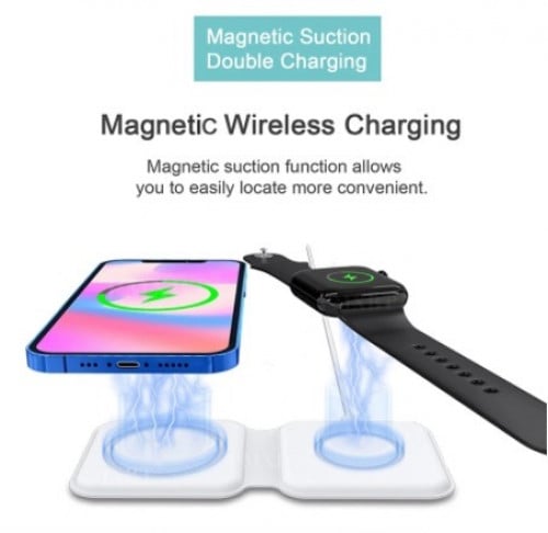 شاحن لاسلكي Mag Magnetic Safe Wireless Duo Charger