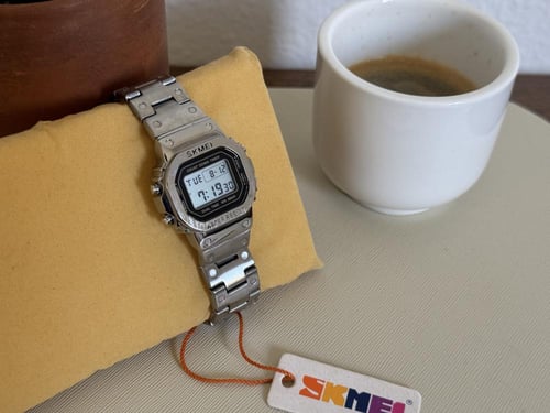 ساعة فضية سكمي Digital Watch SKMEI