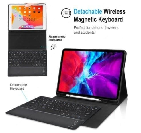 كيبورد ايباد 9 وردي - كيبورد ايباد 9 زهري