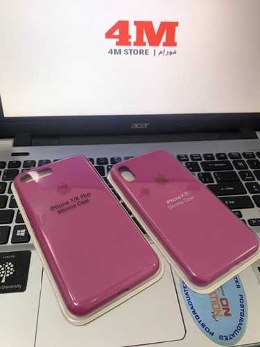كفر ايفون 6 بلس فوشي سيليكون Plum silicone case fo...