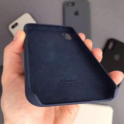 كفر ايفون 14 كحلي سليكون ميدنايت 14 Midnight silic...