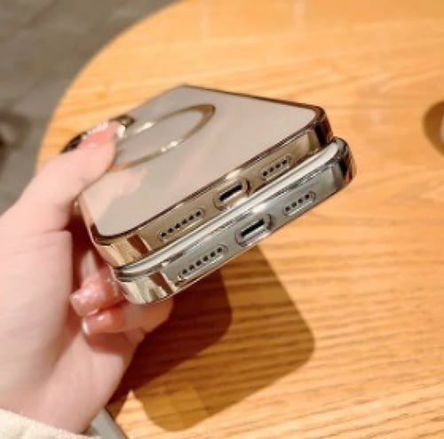 كفر ايفون 13 شفاف حواف ملونه مع حماية للكاميرا