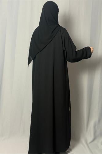 عباية بطرحة رجاء اسود