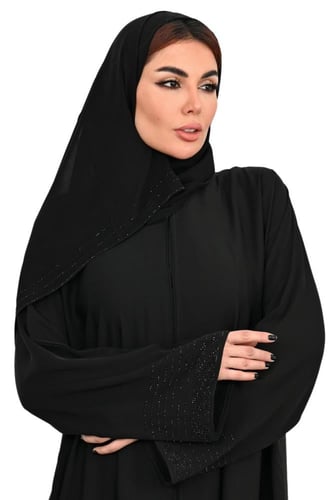 عباية بطرحة عيون المها 1 كرستال