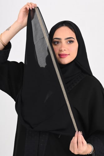 طرحة ناريمان 4تطريز ذهبي ياباني