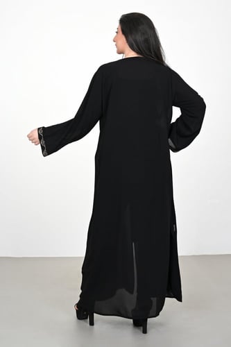 عباية بطرحة زمرد 3 كرستال