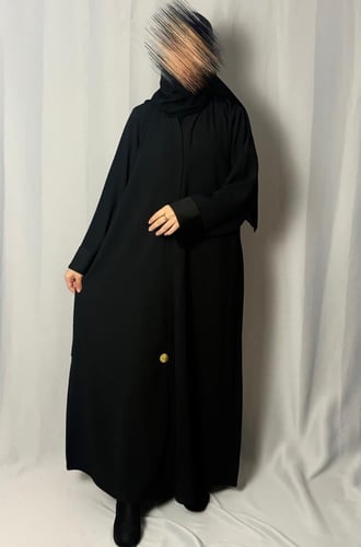 عباية بطرحة رجاء اسود