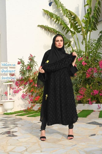 عباية بطرحة المرام قصير 5245