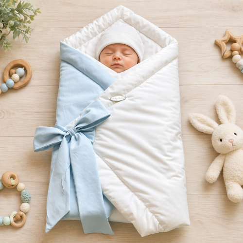 Two-tone mattress with a strap