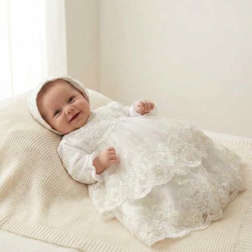 Reception dress with two layers