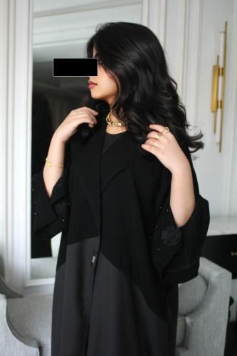 عباية ورد اسود ولولو