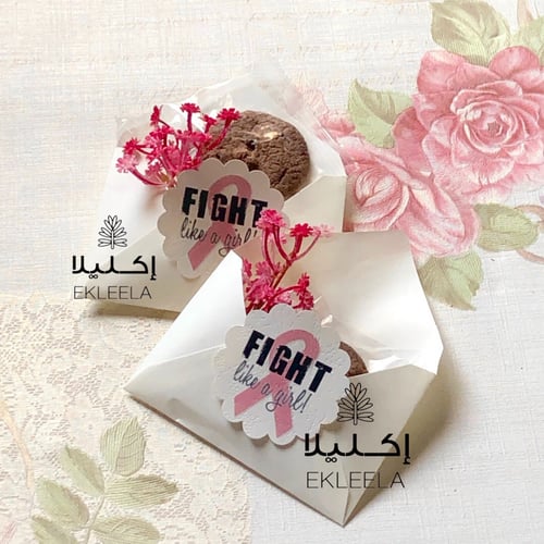 توزيعات ميني ظروف مع ثيم توعيه بسرطان الثدي ( 12 ظ...