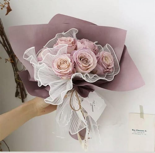 قماش بوليستر لتغليف الورد وتزيين الهدايا ( قطعه وا...