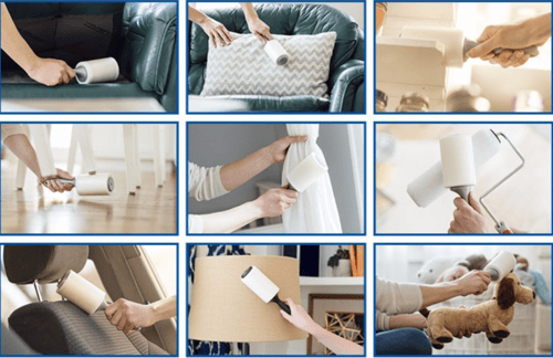 اسطوانه رول تنظيف الشعر والوبر قابل للغسيل واعادة...