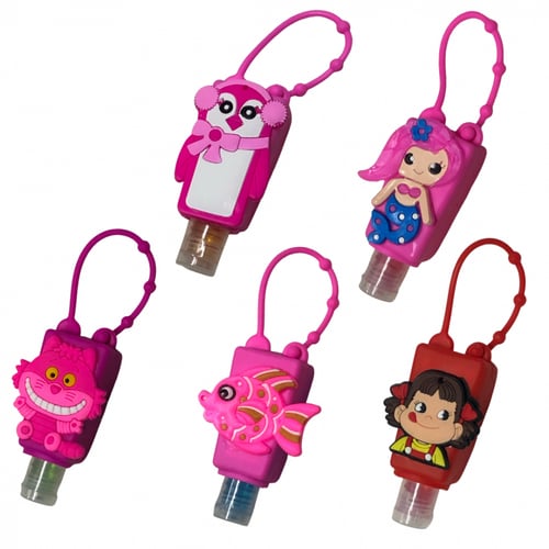 توزيعات معقم ايدين للاطفال منوعه ( 5 قطع )