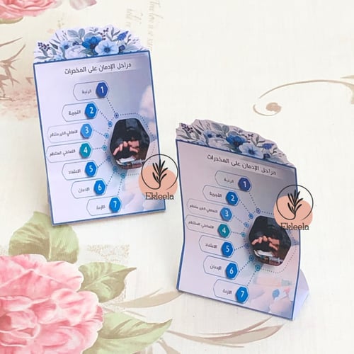 توزيعات بثيم ورقي لمكافحة المخدرات مع تعبيه ( 12 ق...