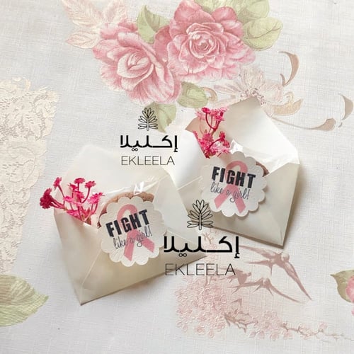 توزيعات ميني ظروف مع ثيم توعيه بسرطان الثدي ( 12 ظ...