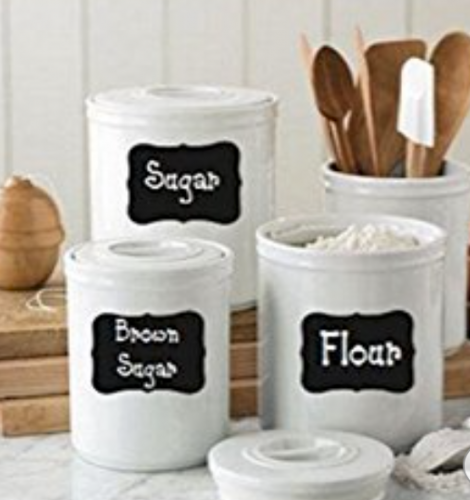 ستيكر ملصق اسود للكتابه على البرطمانات والعلب والب...