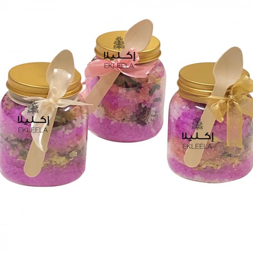 توزيعات ملح الاستحمام باللافندر والورد ( 12 قطعه )