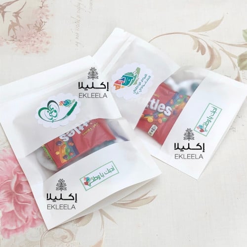 اكياس توزيعات مع ثيم لليوم الوطني مع تعبيه ( 12 قط...