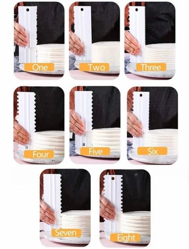 طقم مكشطه كريمه / سكريبر كيك / ادوات تزيين كيك ( 4...