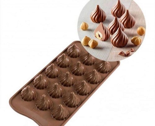قالب سيليكون مموج للشكولاه / قوالب شكولاته حجم صغي...