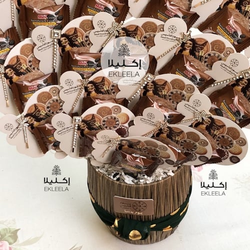 توزيعات باقة مع التعبية ليوم التأسيس ( قطعه واحده...