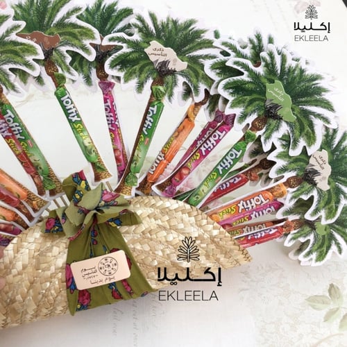 توزيعات باقة النخل مع التعبية ليوم التأسيس ( قطعه...