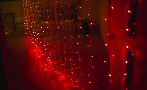 اضاءه لمبات ستاره LED تعمل بالبطاريه - 5 متر