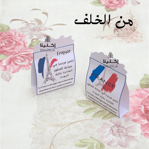 توزيعات بثيم ورقي عن فرنسا مع تعبيه ( 12 قطعه )