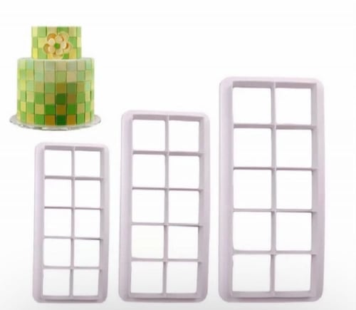 قطاعة عجين السكر مربع / قطاعات تزيين / قطاعه اشكال...