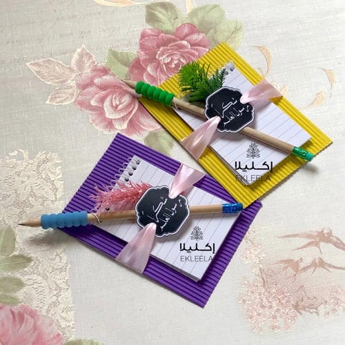 توزيعات يوم المعلم / توزيعات نوته مع قلم رصاص ( 12...