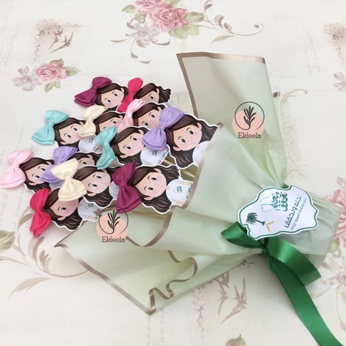 باقة فيونكات شعر ملونه لليوم الوطني نحلم ونحقق ( 1...