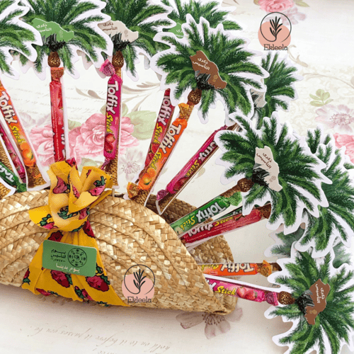 توزيعات باقة النخل مع التعبية ليوم التأسيس ( قطعه...