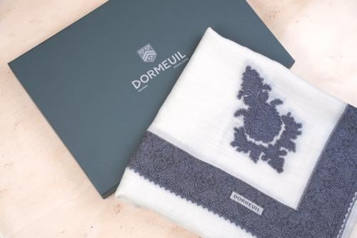 Cashmere wool ghutra from Dormil - luxurious blue...