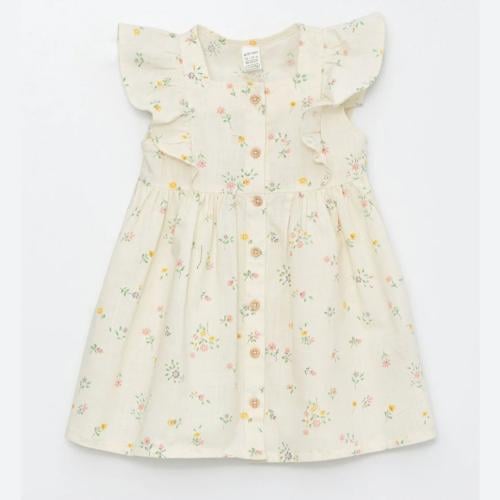 فستان صيفي مورد مقاس (6-9)