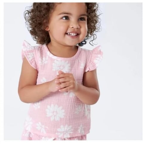 بلوزة بقماش الشاش ورد