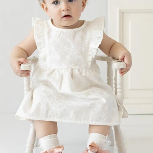 فستان ابيض مقاس (1-3) تركي